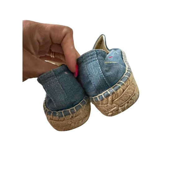 SOLUDOS Multicolor Embroidered Paint Splatter Espadrilles Flats Size 7 - Picture 2 of 5